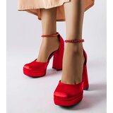 Gemre Red high block heel pumps Elida Cijene