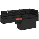  Sjedeća garnitura za vrt 9 kom. Crna poliratan 287 x 122 x 69 cm | shoptok.hr