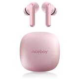 Niceboy pins 4 pro - bežične slušalice sa anc 380 mah + 2x 35 mah IP54 ružičaste | Eponuda.com