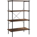 The Living Store 4-nadstropni regal s policami črn in naraven 80x40x130 cm - Regalna Enota, (21503941) | Shoptok.si