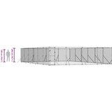 Vanjski kavez za pse srebrni 8 x 12 x 2 m od pocinčanog čelika | shoptok.hr