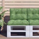 vidaXL Blazina za palete vzorec listja 50x40x12 cm blago Cene