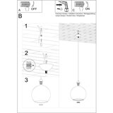 VISILICA Obesna svetilka BALL šampanjec, (21347839) | Shoptok.si