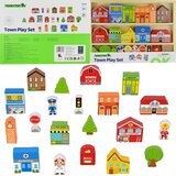Tooky Toy drvene gradske zgrade i set figurica | shoptok.hr