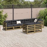  8-dijelni set vrtnih sofa s jastucima od impregnirane borovine | shoptok.hr