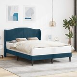  Krevetna konstrukcija s uzglavljem Plava 160 x 200 cm Baršun | shoptok.hr