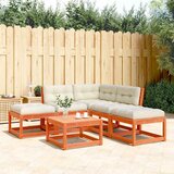  5-dijelni set vrtnih sofa s jastucima voštano smeđi od borovine | Eponuda.com