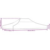 Krov za šator za zabave 4 x 3 m krem 270 g/m² | shoptok.hr