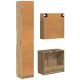  Set ormarića za kupaonicu Umjetnički hrast Konstruirano drvo | shoptok.hr