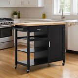 Premier Housewares Servirni voziček na kolesih iz masivnega kavčukovca 48x105 cm Frankfurt – | Shoptok.si