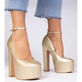 Gemre Gold high block heel pumps Felida | ePonuda.com