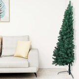 vidaXL umjetna polovica božićnog drvca sa stalkom zelena 120 cm pvc Cijene