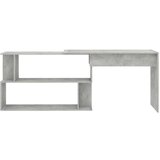  Kotna pisalna miza betonsko siva 200x50x76 cm iverna plošča, (20640607) | Shoptok.si