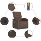  Masažni naslanjač rjavo umetno usnje, (20922145) | Shoptok.si