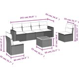  7-dijelni set vrtnih sofa s jastucima bež od poliratana | shoptok.hr