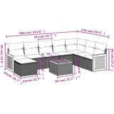  9-dijelni set vrtnih sofa s jastucima bež od poliratana | shoptok.hr
