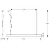 Ideal Lux led luster na sajli linus LED/32W/230V 4000K cri 90 120 cm beo | Eponuda.com