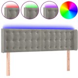  LED uzglavlje svjetlosivo 147x16x78/88 cm baršunasto | shoptok.hr