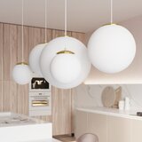 Nice Lamps Viseća svjetiljka u zlatnoj boji sa staklenim sjenilom ø 20 cm Cezab – | shoptok.hr