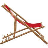  Ležaljka od bambusa i platna crvena | shoptok.hr