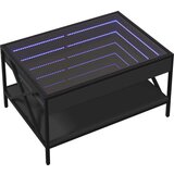  Stolić za kavu s beskonačnim LED svjetlima crni 70x50x38 cm | shoptok.hr