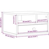 vidaXL Stalak za pisač bijeli 40x32x22,5 cm od konstruiranog drva | shoptok.hr