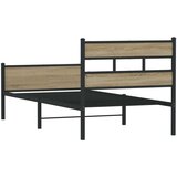 vidaXL Posteljni okvir brez vzmetnice hrast 90x190 cm inženirski les | Shoptok.si