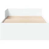 vidaXL Posteljni okvir bel 75x190 cm inženirski les | Shoptok.si