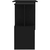  Kutni radni stol crni 200 x 50 x 76 cm od konstruiranog drva | Eponuda.ba