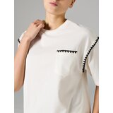 Sinsay Pamučna majica s džepićem i kontrastnim obrubom | shoptok.hr
