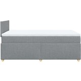 vidaXL Krevet s oprugama i madracem svjetlosivi 120x190 cm od tkanine | shoptok.hr