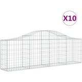  Lučne gabionske košare 10 kom 200x30x60/80 cm pocinčano željezo | shoptok.hr