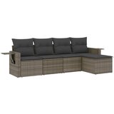 Maison Chic Seti vrtnega pohištva - Vrtna garnitura - Vrtni pohištvo set 5-delna z blazinami siv poli ratan, (21816260) | Shoptok.si