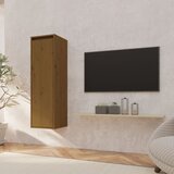 vidaXL Zidni ormarić boja meda 30 x 30 x 100 cm od masivne borovine | shoptok.hr