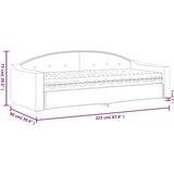  Dnevni krevet s madracem smeđesivi 80 x 200 cm od tkanine | shoptok.hr