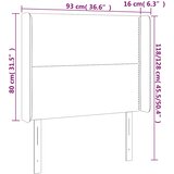 LED uzglavlje tamnozeleno 93x16x118/128 cm baršunasto | shoptok.hr