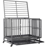  Kavez za pse s kotačima čelični 102 x 72 x 85 cm | shoptok.hr