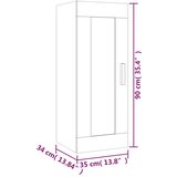  Zidni ormarić boja betona 35 x 34 x 90 cm od konstruiranog drva | shoptok.hr