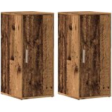 vidaXL Ormari za cipele 2 kom staro drvo 32x35x70 cm konstruirano drvo | shoptok.hr
