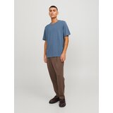 Jack & Jones Majica 'EPAULOS' moder denim / temno oranžna | Shoptok.si