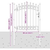  Vrata ograde s bodljama EMMEN 125 x 100 cm | shoptok.hr