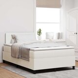  boxspring postelja z vzmetnico, žamet, krem/bela, 120×190 cm | Shoptok.si
