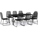  7-dijelni vrtni blagovaonski set crni | shoptok.hr