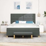  vzmetnica na okvirju z vzmetnico in klopjo temno siva 180x200 cm tkanina, (22082683) | Shoptok.si