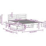 vidaXL Okvir kreveta bez madraca bijeli 160x200 cm od masivne borovine | shoptok.hr