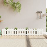 vidaXL Povišena vrtna gredica bijela 200 x 30 x 30 cm masivna borovina Cijene