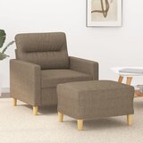 vidaXL Fotelj s stolčkom za noge taupe 60 cm blago Cene