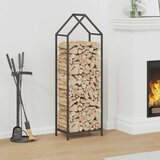  Stalak za drva crni 40x25x120 cm Hladno valjani čelik | Eponuda.com