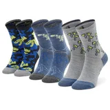 Skechers 3ppk boys casual glow in the dark socks sk41078-9303