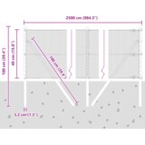 vidaXL Heksagonalna Ograda Siva 0.4x25 m Čelik, Ograda Stube 13 kom Siva Ø32 mm 80 cm Galvanizirani Čelik | shoptok.hr